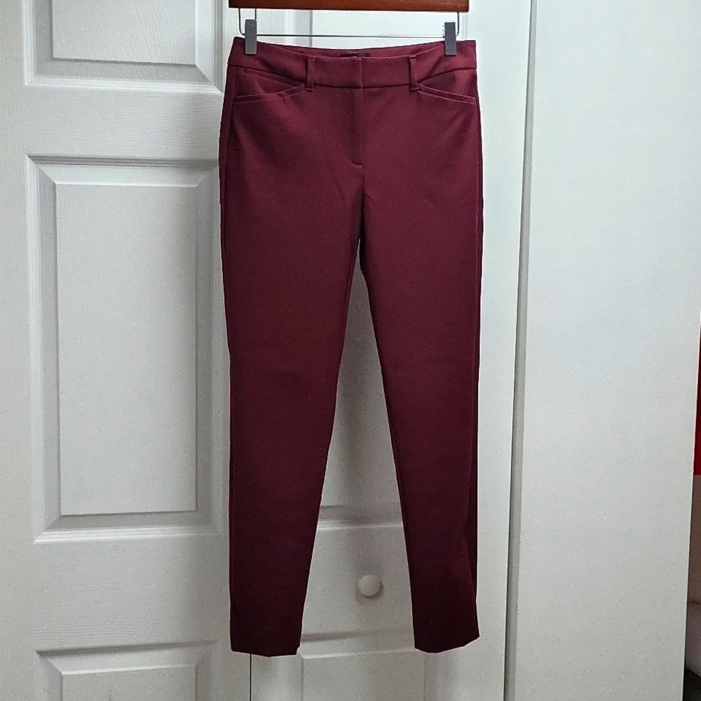WHBM THE SLIM ANKLE MAROON SIZE 2 - Picture 5 of 7